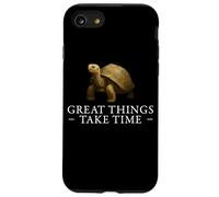 Les Grandes Choses prennent du Temps : Croissance des Tortues, état d'esprit Positif Coque pour iPhone SE (2020) / 7/8