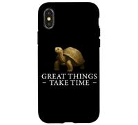 Les Grandes Choses prennent du Temps : Croissance des Tortues, état d'esprit Positif Coque pour iPhone X/XS