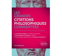 Les grandes citations philosophiques commentées - René Rampnoux - Ellipses - broché - Essai