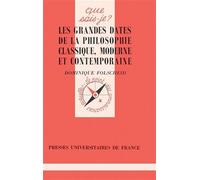Les grandes dates de la philosophie classique, moderne et contemporaine