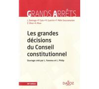 Les Grandes Décisions Du Conseil Constitutionnel