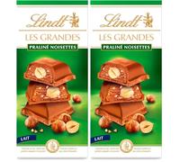LES GRANDES PRALINÉ LAIT NOISETTES Tablette 225 g (Lot de 2)