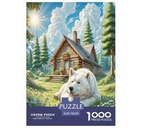 Les Grandes Pyrénées Puzzle 1000 Pièces Cadeau Unique Jeu Éducatif Défi Jouet À De Qualité Supérieure Peinture Art pour Adultes Et Enfants À Partir De 12 Ans 70x50cm/1000pcs
