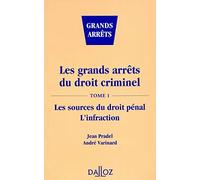 Les grands arrêts du droit criminel Tome 1: Les sources du droit pénal, l'infraction
