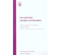 Les grands genres littéraires - Daniel Mortier - Honore Champion - Poche - Etude