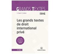 Les Grands Textes De Droit International Privé