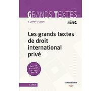 Les grands textes de droit international privé 5ed