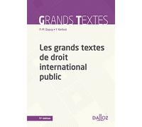 Les Grands Textes De Droit International Public