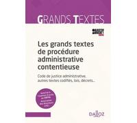 Les Grands Textes De Procédure Administrative Contentieuse