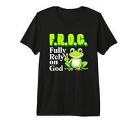 Les Grenouilles comptent entièrement sur Dieu, chrétiens, Amoureux des Grenouilles, Hommes, Femmes et Enfants T-Shirt Haut de Gamme