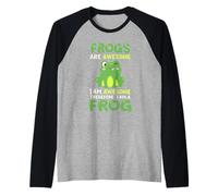 Les grenouilles drôles sont géniales, donc je suis une grenouille pour hommes, femmes et enfants Manche Raglan
