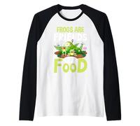 Les Grenouilles sont des Amis et Non de la Nourriture Manche Raglan