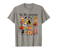 Les griffonnages d'automne Vintage en Patchwork d'halloween, C'est la Saison T-Shirt