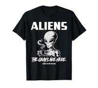 Les Gris sont là : Une Rencontre Spatiale Gothique de Science-Fiction Extraterrestre T-Shirt