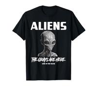 Les Gris sont là : Une Rencontre Spatiale Gothique de Science-Fiction Extraterrestre T-Shirt