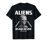 Les Gris sont là : Une Rencontre Spatiale Gothique de Science-Fiction Extraterrestre T-Shirt
