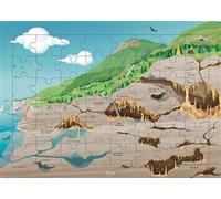 Les grottes - Puzzle - puzzle 48 pieces - Nadia Vigano - Piccolia - Jeux livres objets