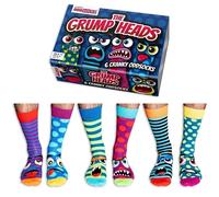 United Oddsocks Grump Heads Box of 6 Odd Socks for Men - UK 6-11, EUR 39-46, US 6½-11½