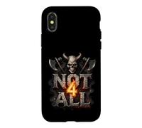 Les haches de Combat Dark Demon Skull ne sont Pas 4 entièrement fantastiques Coque pour iPhone X/XS