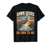 Les Heures de l'aube m'appartiennent Heron T-Shirt Graphique avec Valeur