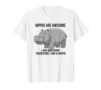 Les hippopotames sont géniaux, Je suis génial, Donc Je suis Un Hippopotame T-Shirt Graphique avec Valeur