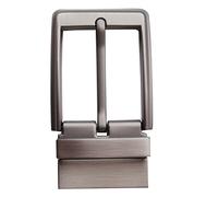 les hommes est à 1-3/8 "(35 mm) de la boucle de ceinture en cuir solide automatique de cliquet ceinture tête (brosse - matt pearl)
