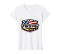 Les Hommes ne sont égaux Que Les Meilleurs Deviennent des Agents des Services Secrets T-Shirt Graphique avec Valeur, Femme, Blanc, XL