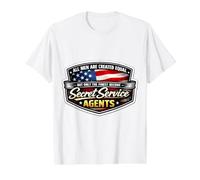Les Hommes ne sont égaux Que Les Meilleurs Deviennent des Agents des Services Secrets T-Shirt Graphique avec Valeur, Homme, Blanc, S