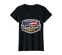 Les Hommes ne sont égaux Que Les Meilleurs Deviennent des Agents des Services Secrets T-Shirt Graphique avec Valeur, Femme, Noir, L