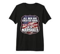 Les Hommes Ont été créés égaux Seuls Les Meilleurs devenus US Marshals T-Shirt Haut de Gamme