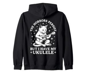 Les horreurs Persistent mais Mon Chat ukulélé est drôle Sweat à Capuche