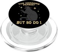 Les Horreurs Persistent Moi Aussi Chat Meme PopSockets PopGrip pour MagSafe