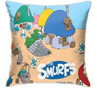 Les Housses De Coussin Des Schtroumpfs, Housse De Coussin En Peluche Courte Super Douce, Housses D'oreiller Pour La Décoration, Housses De Coussin Décoration 18 ""X 18
