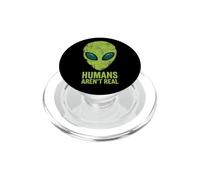Les Humains ne sont Pas Vraiment Une drôle de tête d'extraterrestre PopSockets PopGrip pour MagSafe