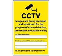 Les images de vidéosurveillance sont enregistrées et surveillées dans le but de crime - données sécurisées Panneau de sécurité PVC rigide