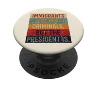 Les immigrés ne sont Pas des criminels Rétro pour Les Droits des Femmes et des Hommes PopSockets PopGrip Adhésif