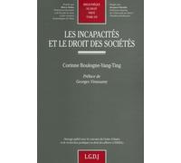Les incapacités et le droit des sociétés Boulogne-yang-ting c. (Auteur)
