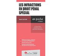 Les infractions en droit pénal spécial: 14 infractions commises par les personnes physiques