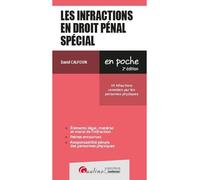 Les infractions en droit pénal spécial 14 infractions commises par les personnes physiques - David Calfoun - Gualino Eds - Poche - Manuel
