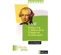 Kant – Préface à la 2e édition de la Critique de la Raison Pure – Poche
