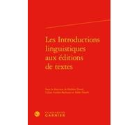 Les Introductions Linguistiques Aux Éditions De Textes