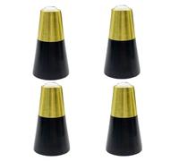 Les Jambes de canapé métallique Moderne, 4 Pcs Straight Tapered Solid Wood Legs Medieval Style Replacement Multicolor (3.14-7) in(Schwarz,3.93in)