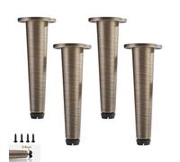 Les Jambes de canapé métallique Moderne, Brass Adjustable Furniture Legs Set of 4 Multicolor 10-13cm Includes Screws(Bruin,13cm/5.1in)