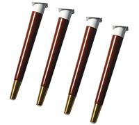 Les Jambes de canapé métallique Moderne, Solid Wood Furniture Legs 4pcs with Brass Base Mounting Hardware Multicolor 42.5-72.5cm(Walnut,72.5cm)