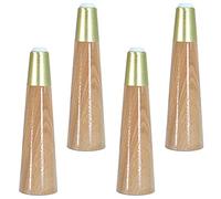 Les Jambes de canapé métallique Moderne, Wood Furniture Legs Pack of 4 with Brass Mounting Hardware for Sofa Bed Cabinet 8-18cm(Straight,8cm)