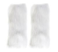 Les jambes de jambes à fourrure fausses 1 paire 15,7 pouces pour les jambes floues pour femmes couvertures de poignets de botte de fourrure chaude pour les femmes pour Noël, Halloween, costume hippie