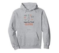 Les Jambes sont fatiguées de Sauter aux Conclusions Toute la journée Sweat à Capuche, Unisexe pour Adultes, Gris Chiné, S