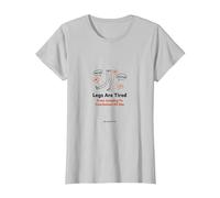 Les Jambes sont fatiguées de Sauter aux Conclusions Toute la journée T-Shirt, Femme, Argent, M