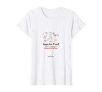 Les Jambes sont fatiguées de Sauter aux Conclusions Toute la journée T-Shirt, Femme, Blanc, XS