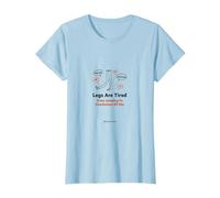 Les Jambes sont fatiguées de Sauter aux Conclusions Toute la journée T-Shirt, Femme, Bleu Céleste, M